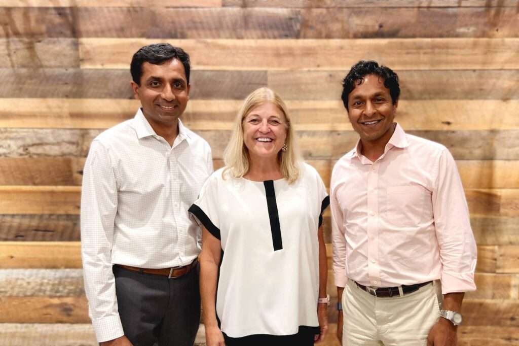 two men and a woman standing announcing Relatient Boosts Patient Engagement with Radix Health Merger