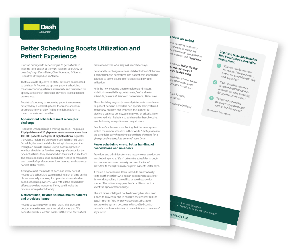 Better Scheduling boosts utilization and patient experience case study