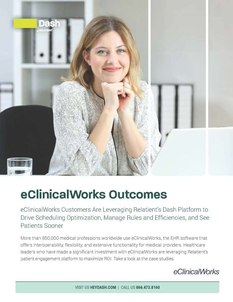 eclincialworks and dash by relatient integration partners