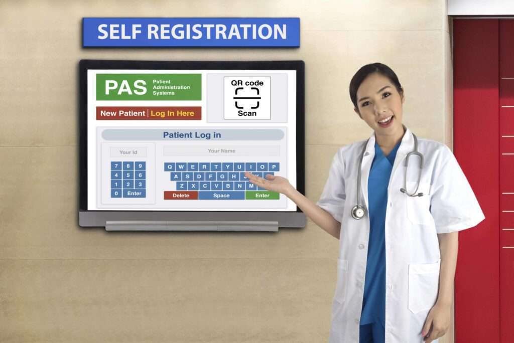 doctor illustrating digital patient registration