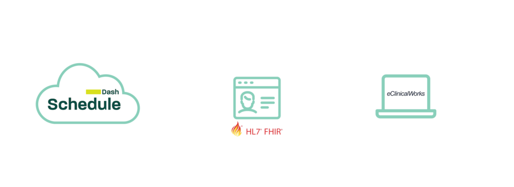 Process gif showing the eClinicalWorks EHR PM Dash Integration