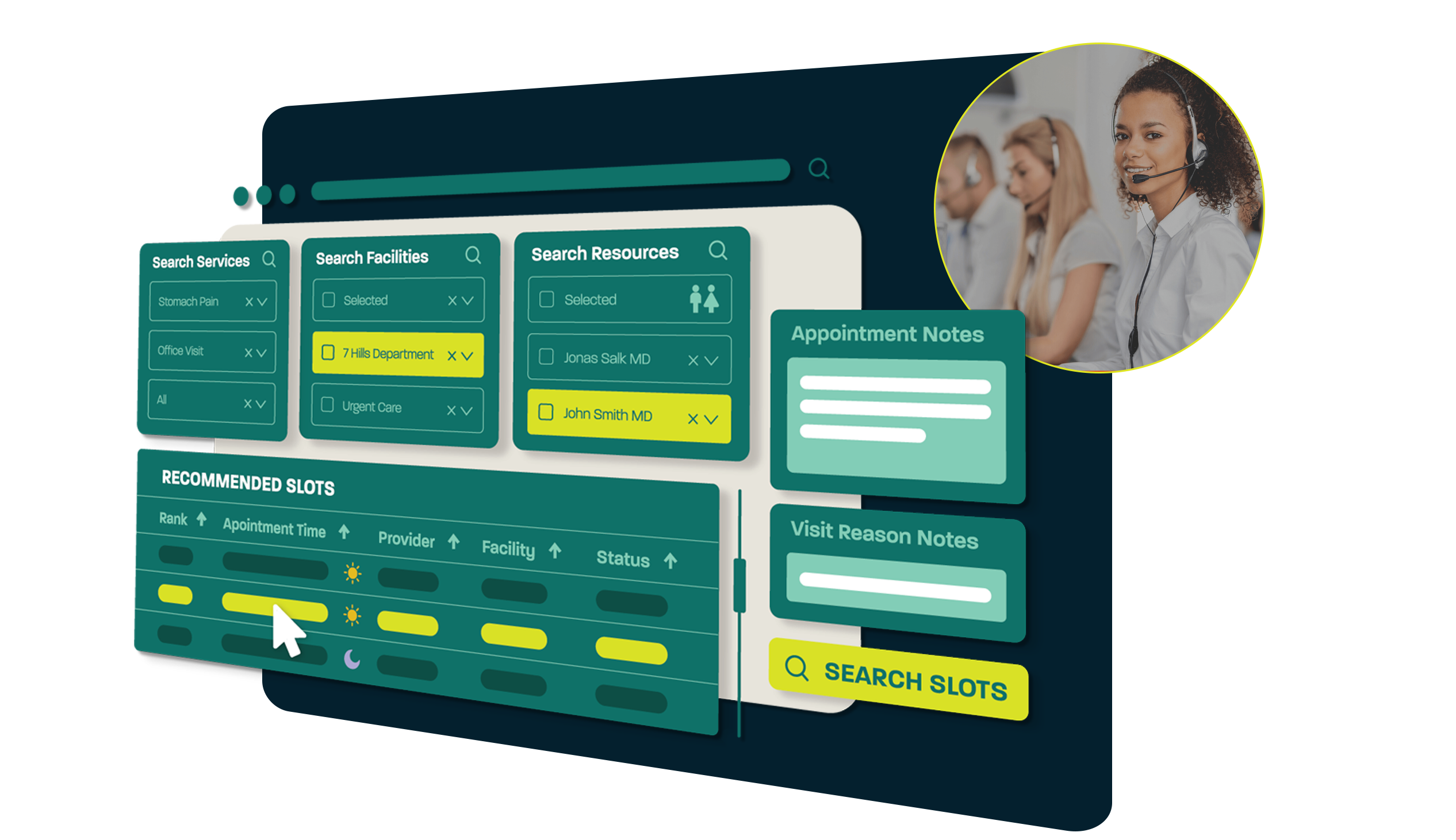 Dash Central Schedule Contact Center Software graphic