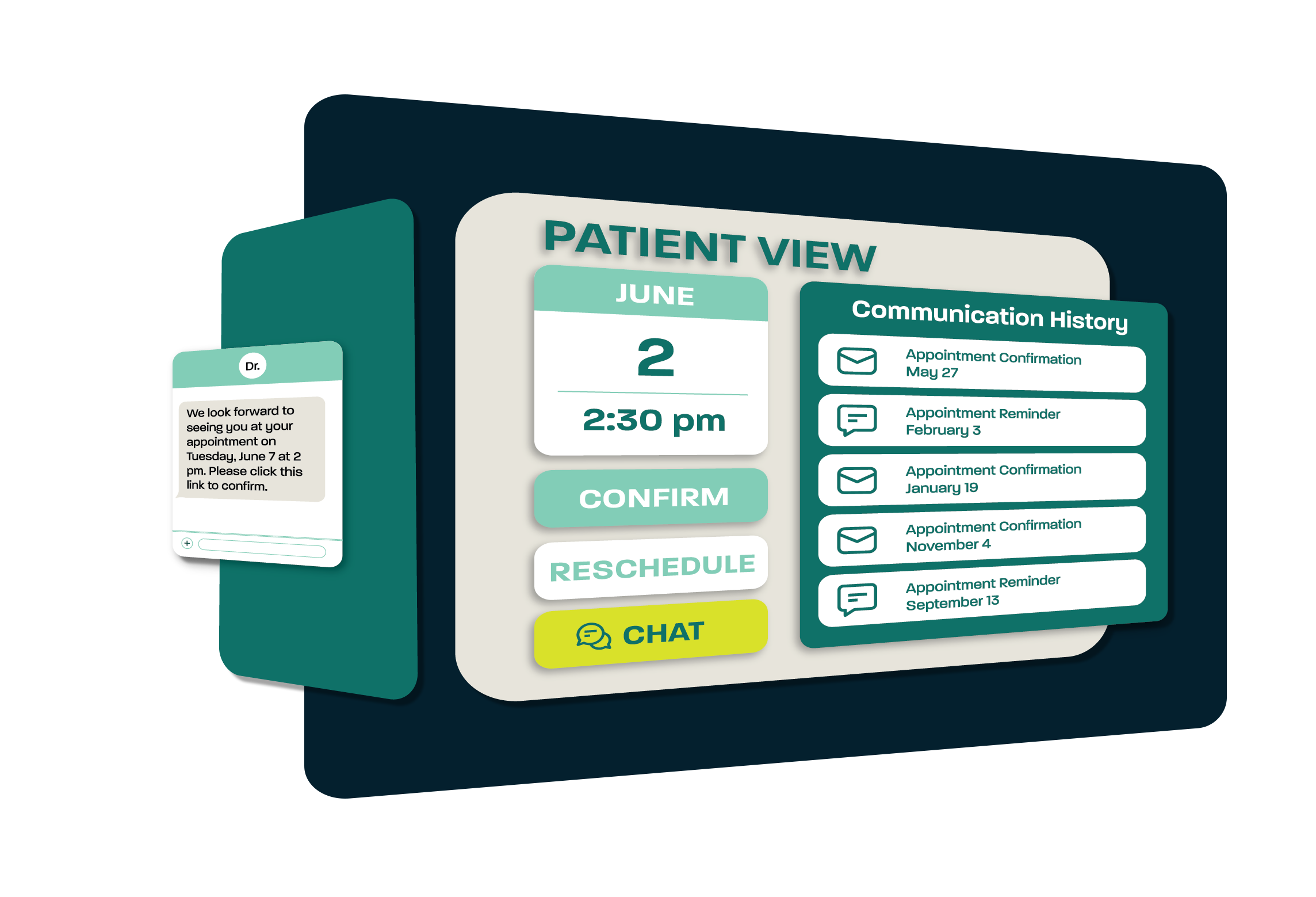 dash engage integrated patient messaging software graphic
