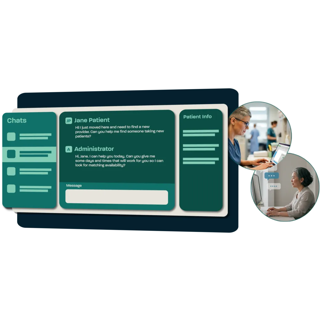 Dash is a patient chat app that integrates into any website and answers common questions to free up your staff.