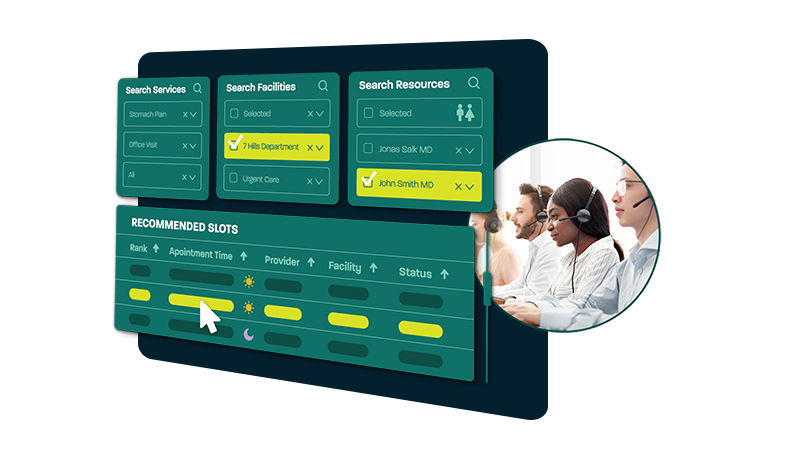 Contact Center patient scheduling solution