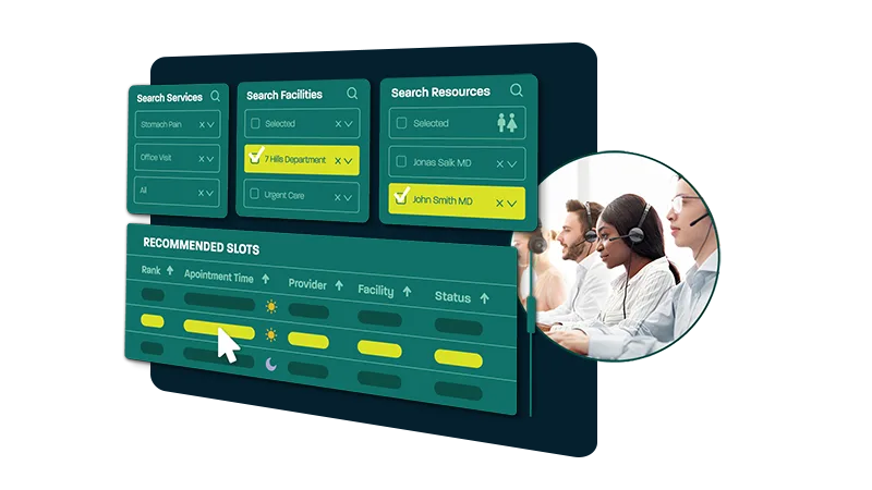 Contact Center patient scheduling solution
