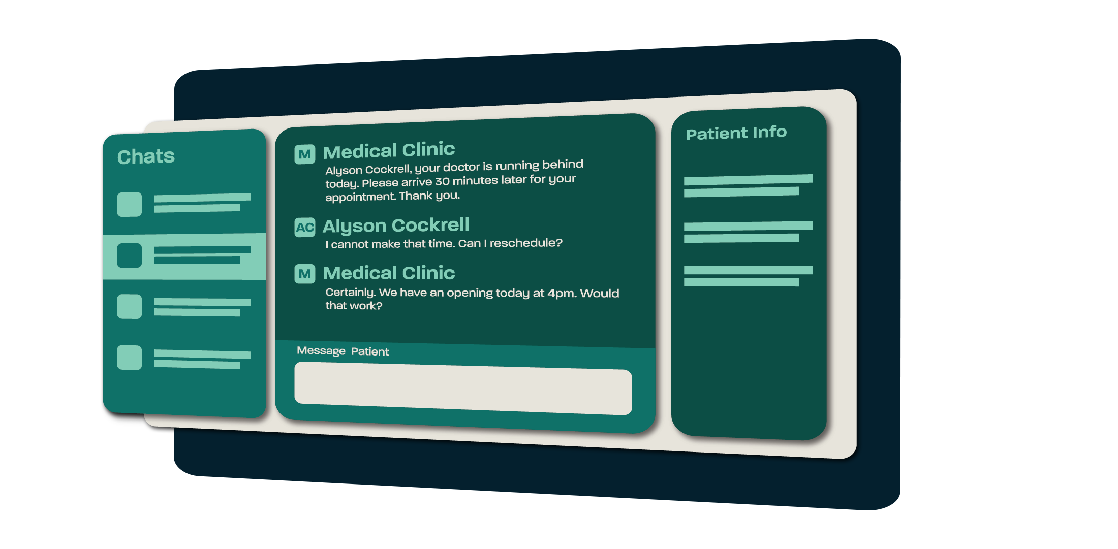 Dash Chat - two way patient chat software