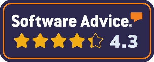 Software Advice 4.3 / 5 Rating Badge