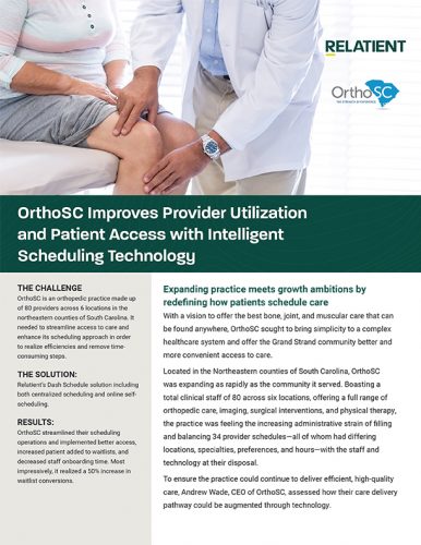 OrthoSC Dash Schedule Case Study cover graphic