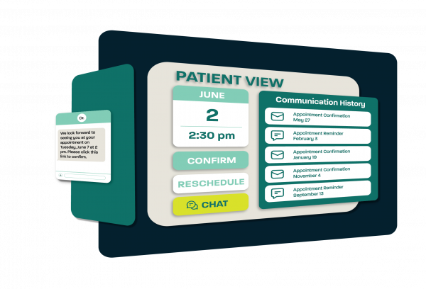 dash engage integrated patient messaging software graphic